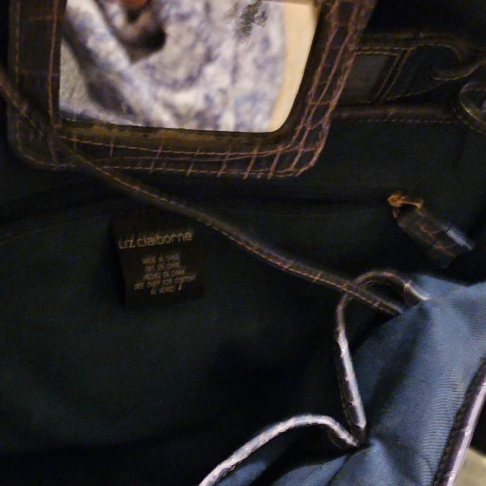 Chic Blue Patterned Shoulder Bag - image 7